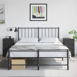 Szafki nocne, 2 szt., czarne, 34,5x39x62 cm, stal
