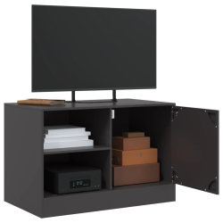 Szafki pod telewizor, 2 szt., czarne, 67x39x44 cm, stalowe