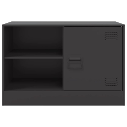 Szafki pod telewizor, 2 szt., czarne, 67x39x44 cm, stalowe