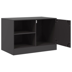 Szafki pod telewizor, 2 szt., czarne, 67x39x44 cm, stalowe