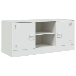 Szafka pod telewizor, biała, 99x39x44 cm, stalowa