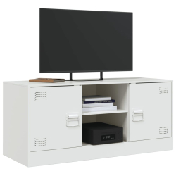 Szafka pod telewizor, biała, 99x39x44 cm, stalowa