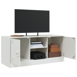 Szafka pod telewizor, biała, 99x39x44 cm, stalowa
