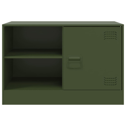 Szafka pod telewizor, oliwkowa, 67x39x44 cm, stalowa