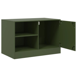 Szafka pod telewizor, oliwkowa, 67x39x44 cm, stalowa