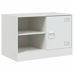 Szafka pod telewizor, biała, 67x39x44 cm, stalowa