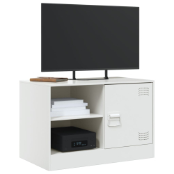 Szafka pod telewizor, biała, 67x39x44 cm, stalowa