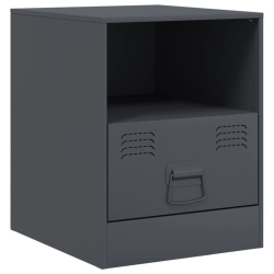 Szafka nocna, antracytowa, 34,5x39x44 cm, stal