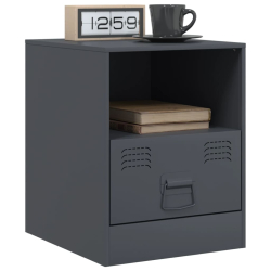Szafka nocna, antracytowa, 34,5x39x44 cm, stal
