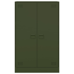 Szafka boczna, oliwkowa, 67x39x107 cm, stal