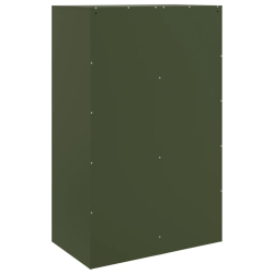 Szafka boczna, oliwkowa, 67x39x107 cm, stal