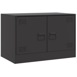 Szafka pod telewizor, czarna, 67x39x44 cm, stalowa