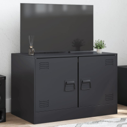 Szafka pod telewizor, czarna, 67x39x44 cm, stalowa