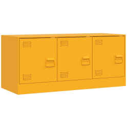 Szafka pod telewizor, musztardowa, 99x39x44 cm, stalowa