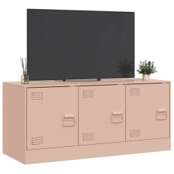 Szafka pod telewizor, różowa, 99x39x44 cm, stalowa