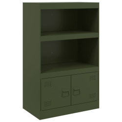 Szafka boczna, oliwkowa, 67x39x107 cm, stal