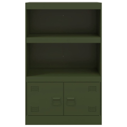 Szafka boczna, oliwkowa, 67x39x107 cm, stal