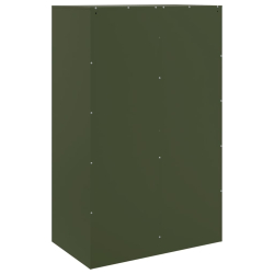 Szafka boczna, oliwkowa, 67x39x107 cm, stal