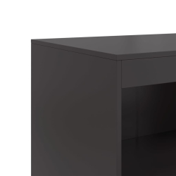 Szafka boczna, czarna, 67x39x107 cm, stal