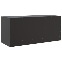 Szafka pod telewizor, czarna, 99x39x44 cm, stalowa