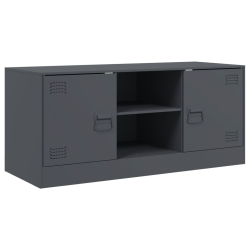 Szafka pod telewizor, antracytowa, 99x39x44 cm, stalowa