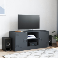 Szafka pod telewizor, antracytowa, 99x39x44 cm, stalowa