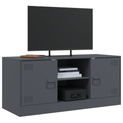 Szafka pod telewizor, antracytowa, 99x39x44 cm, stalowa