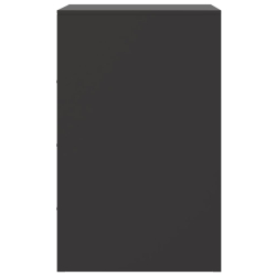 Szafka nocna, czarna, 34,5x39x62 cm, stal