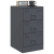 Szafki nocne, 2 szt., antracytowe, 34,5x39x62 cm, stal