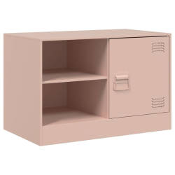 Szafka pod telewizor, różowa, 67x39x44 cm, stalowa