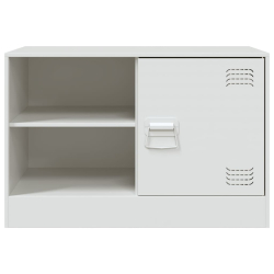 Szafki pod telewizor, 2 szt., białe, 67x39x44 cm, stalowe