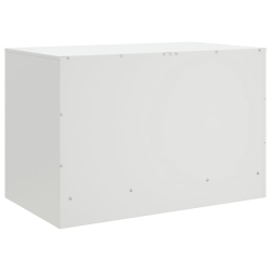 Szafki pod telewizor, 2 szt., białe, 67x39x44 cm, stalowe