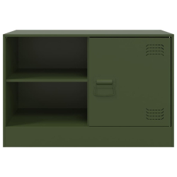 Szafki pod telewizor, 2 szt., oliwkowe, 67x39x44 cm, stalowe
