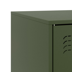 Szafki pod telewizor, 2 szt., oliwkowe, 67x39x44 cm, stalowe