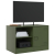 Szafki pod telewizor, 2 szt., oliwkowe, 67x39x44 cm, stalowe