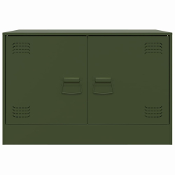 Szafka pod telewizor, oliwkowa, 67x39x44 cm, stalowa