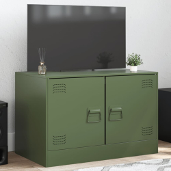 Szafka pod telewizor, oliwkowa, 67x39x44 cm, stalowa