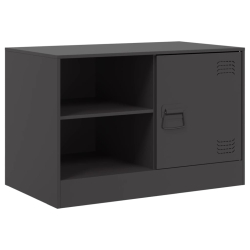 Szafka pod telewizor, czarna, 67x39x44 cm, stalowa