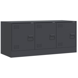 Szafka pod telewizor, antracytowa, 99x39x44 cm, stalowa