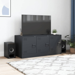 Szafka pod telewizor, antracytowa, 99x39x44 cm, stalowa
