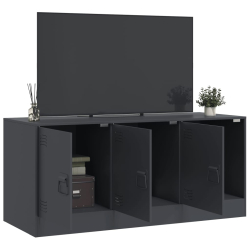 Szafka pod telewizor, antracytowa, 99x39x44 cm, stalowa