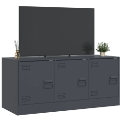 Szafka pod telewizor, antracytowa, 99x39x44 cm, stalowa