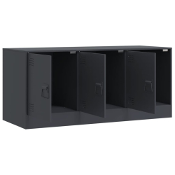 Szafka pod telewizor, antracytowa, 99x39x44 cm, stalowa
