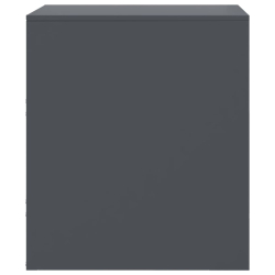 Szafki nocne, 2 szt., antracytowe, 34,5x39x44 cm, stal