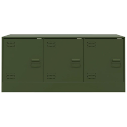 Szafka pod telewizor, oliwkowa, 99x39x44 cm, stalowa