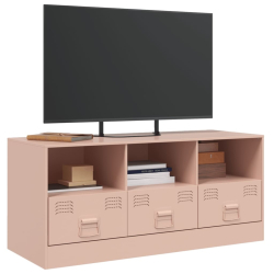 Szafka pod telewizor, różowa, 99x39x44 cm, stalowa