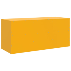 Szafka pod telewizor, musztardowa, 99x39x44 cm, stalowa