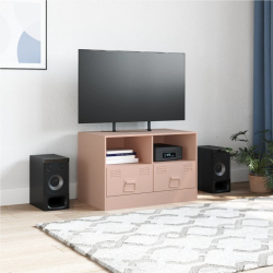 Szafka pod telewizor, różowa, 67x39x44 cm, stalowa