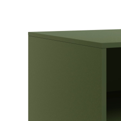Szafki pod telewizor, 2 szt., oliwkowe, 67x39x44 cm, stalowe