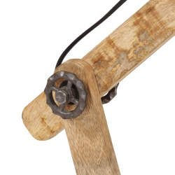 Lampa stołowa, 25 W, postarzany niebieski, 23x18x96 cm, E27